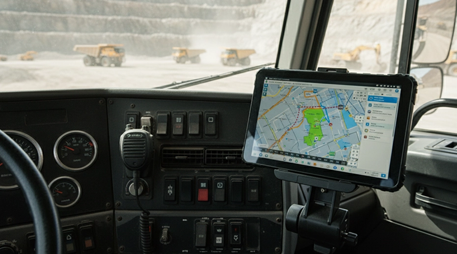 mobile data terminal on excavator mobile data terminal on excavator