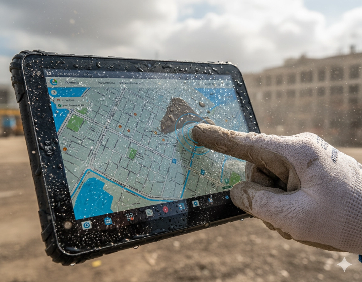 rugged tablet with display readability