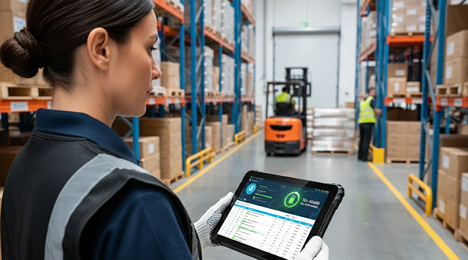 warehouse tablet with anti-glare coating