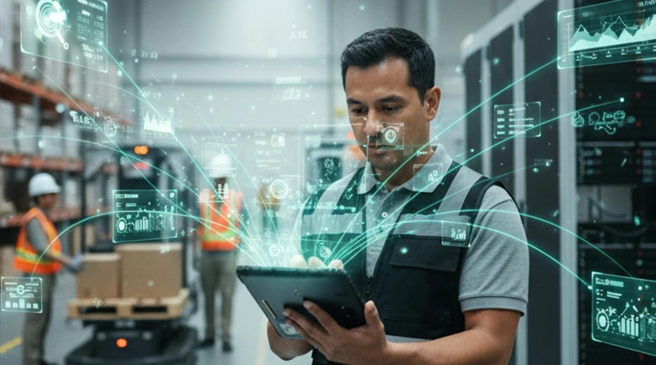 industrial tablets in warehouse