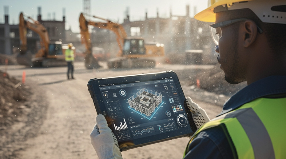 Industrial Tablet for construction site monitoring