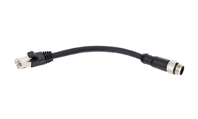 M12 to RJ45 conversion male cable