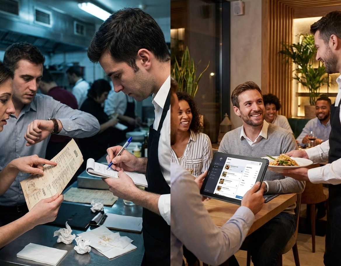 Comparison of traditional vs tablet-based ordering