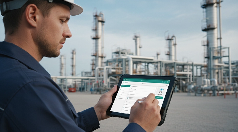 rugged tablet used for utility inspection and energy field service operations