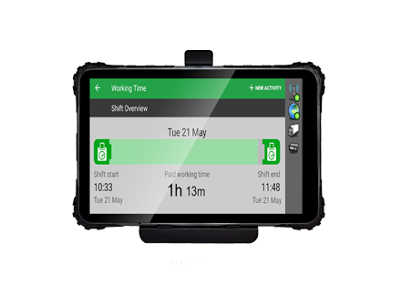 MDT1060 10'' rugged android tablet support vehicle cradle and desk station
